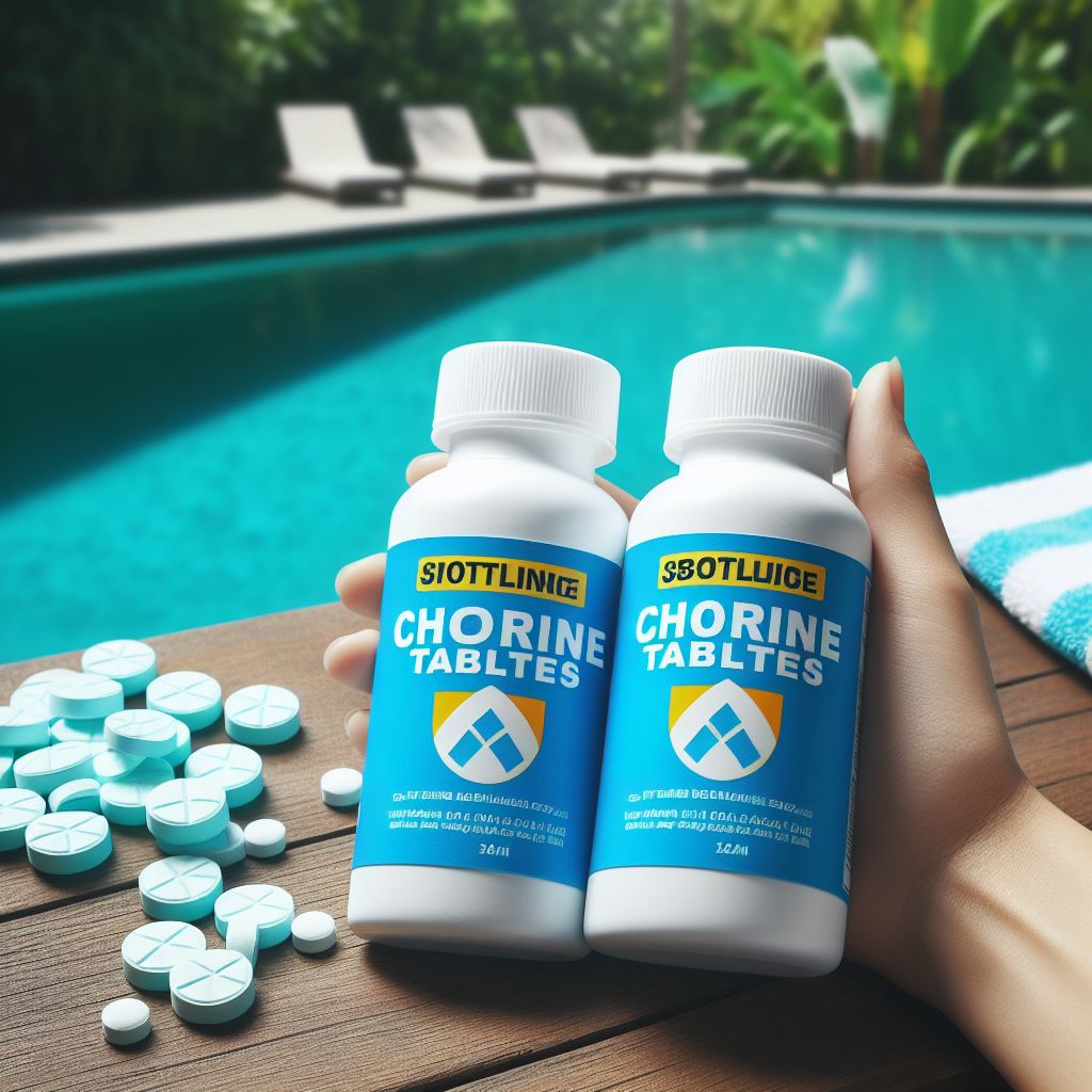 Pool chlorine tablets