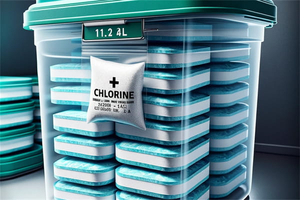 Using containers to store chlorine tablets